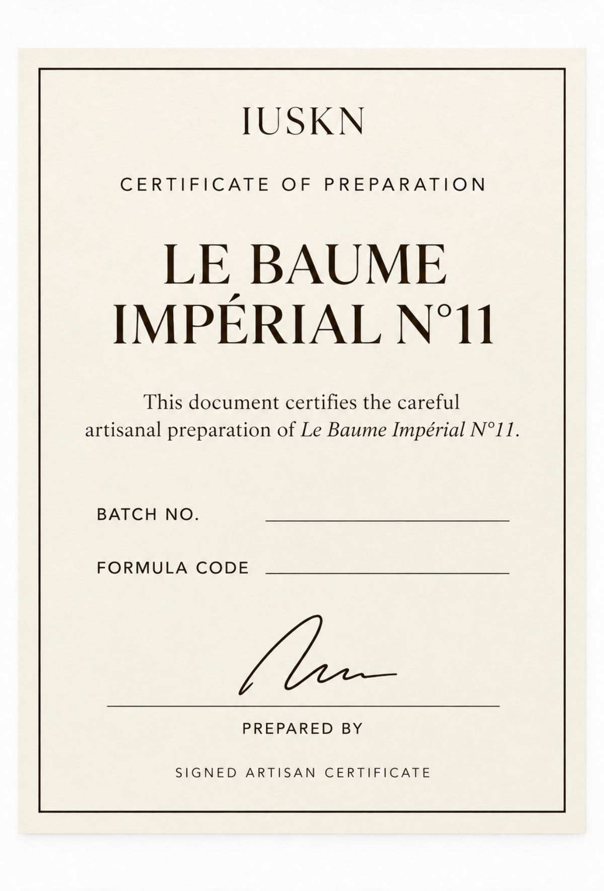 LE BAUME IMPÉRIAL N°11