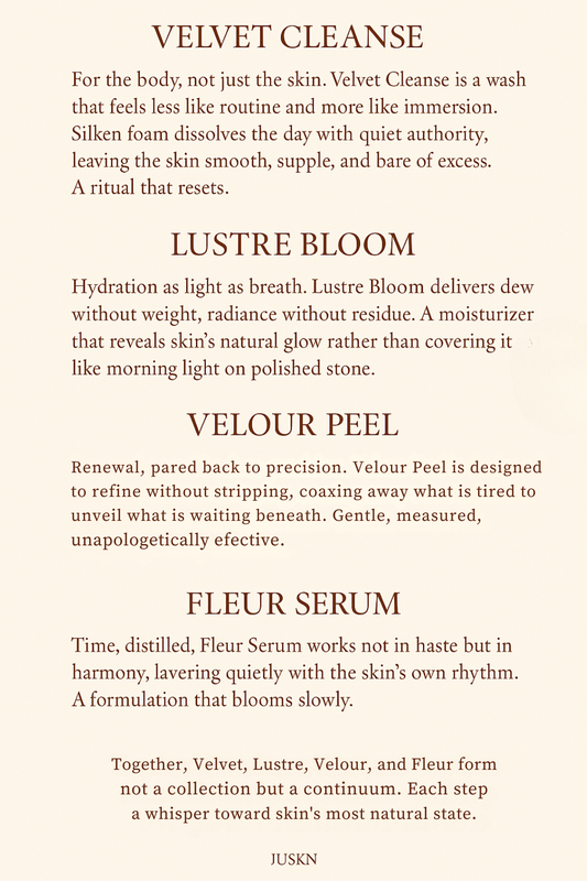 The Quiet Blends: Velvet, Lustre, Velour, Fleur